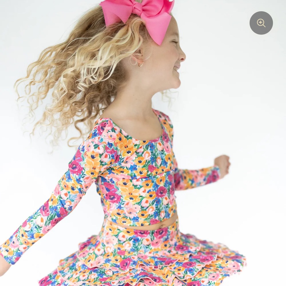 cheeky plum Floral Pink Yellow Long-Sleeve Matching Set